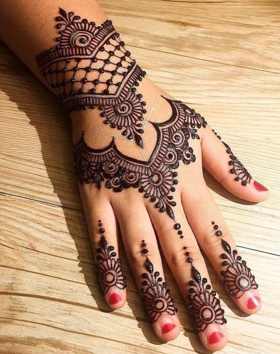 easy backhand mehndi designs