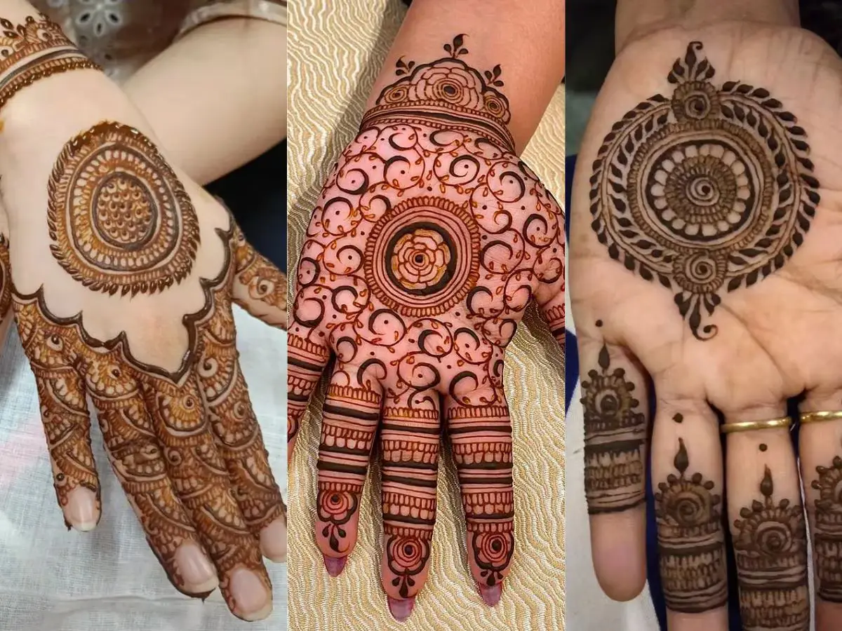 easy mehndi circle design
