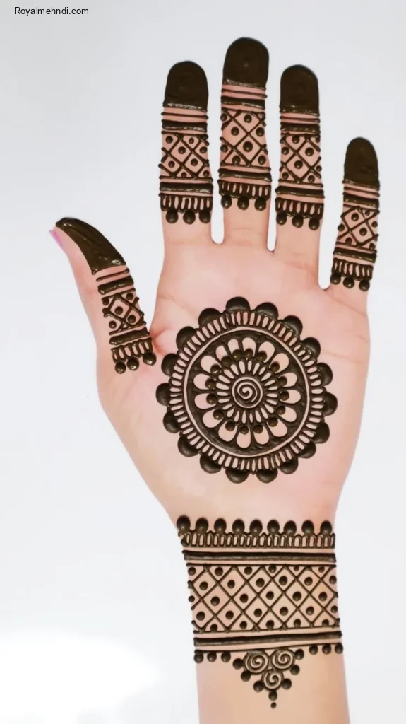 easy simple finger mehndi design