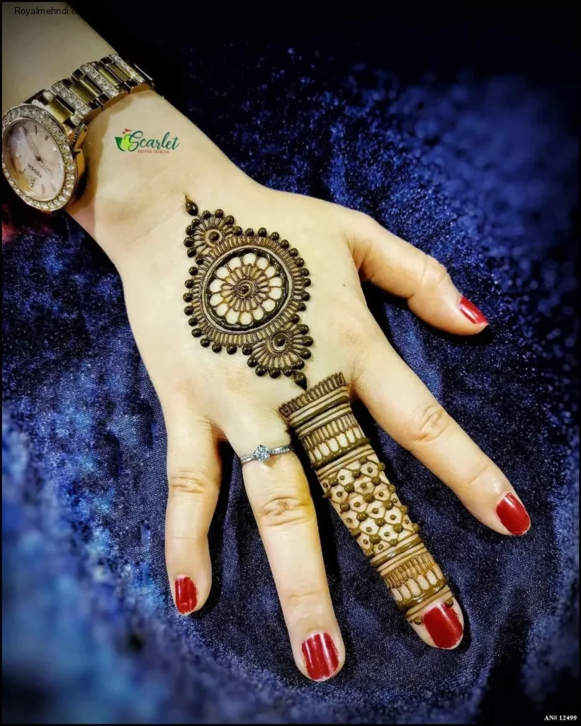 easy simple finger mehndi design