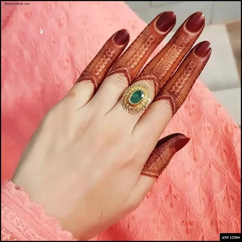 easy simple finger mehndi design