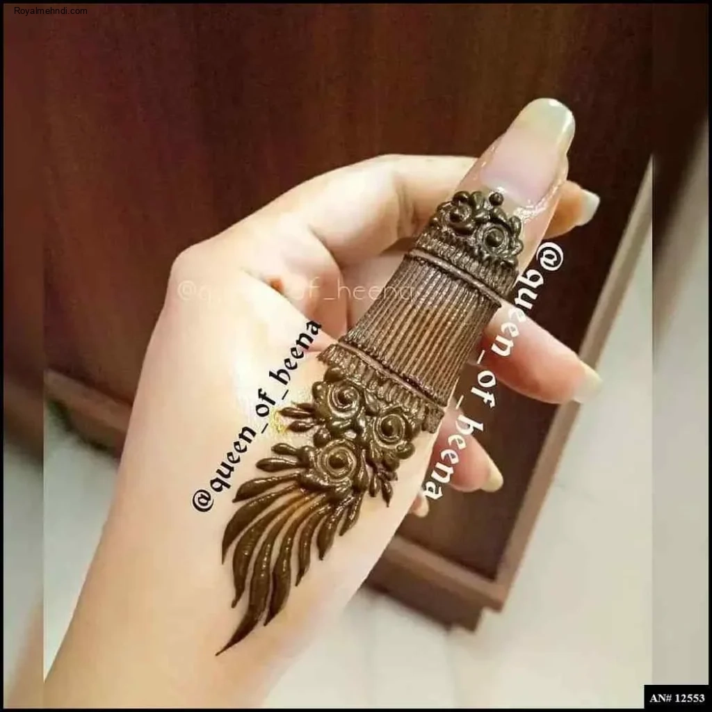 easy simple finger mehndi design