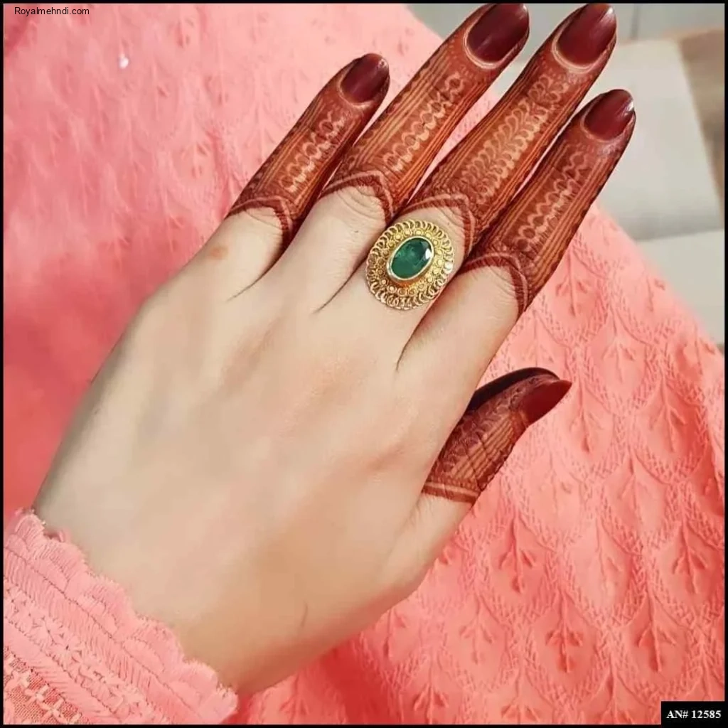 easy simple finger mehndi design