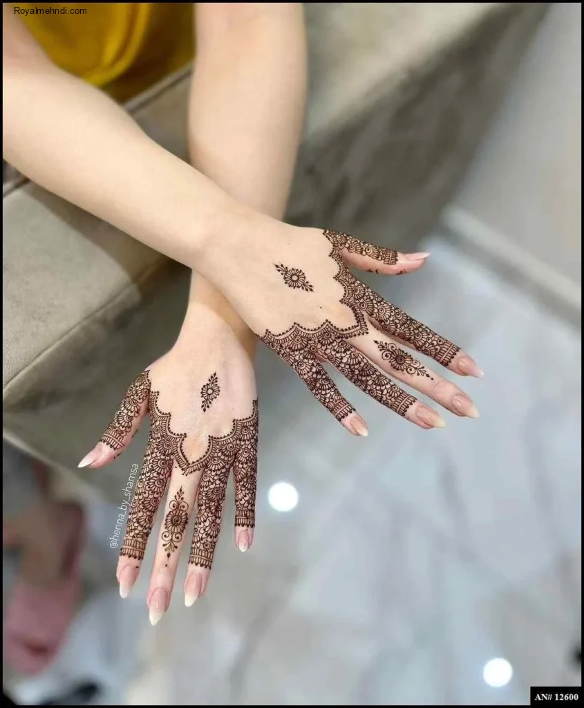 easy simple finger mehndi design