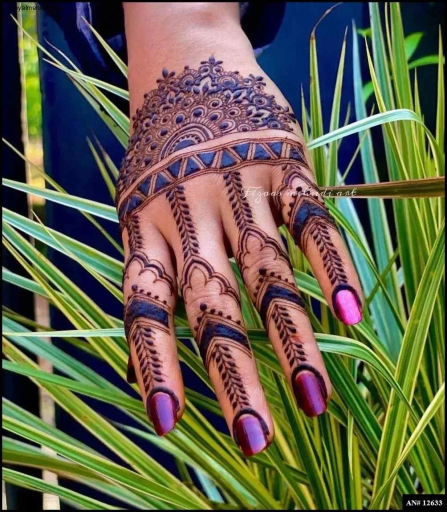 easy simple finger mehndi design