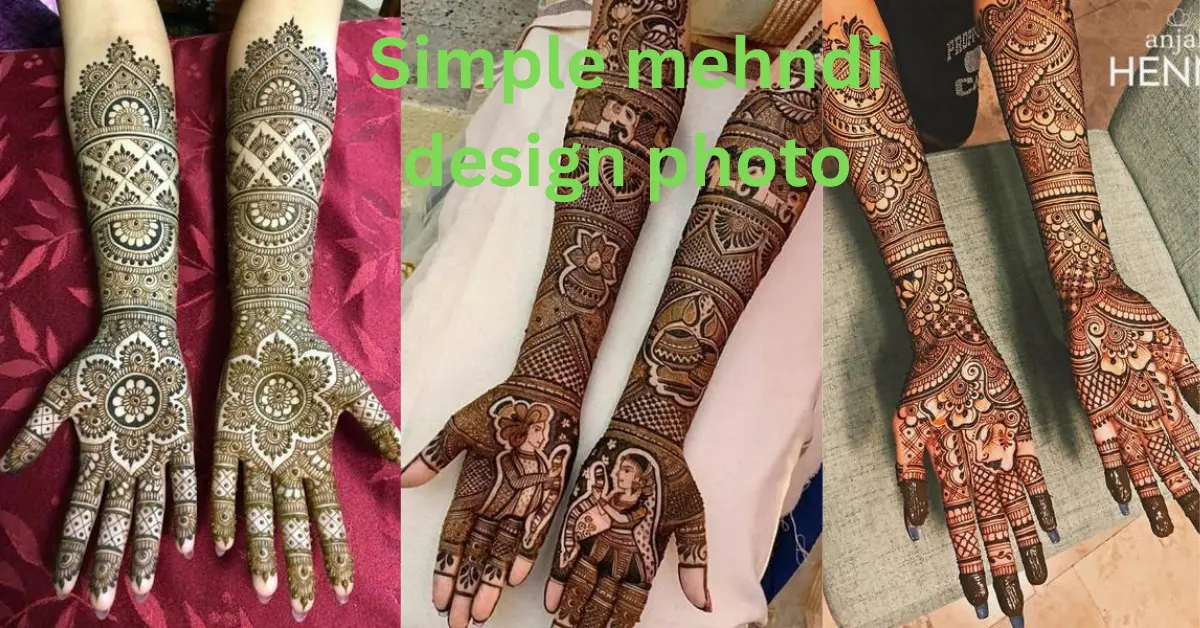 Simple mehndi design photo
