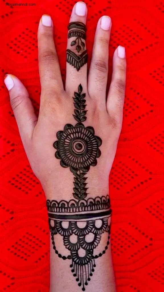 easy simple finger mehndi design