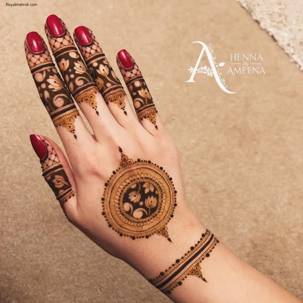 flower mehndi design