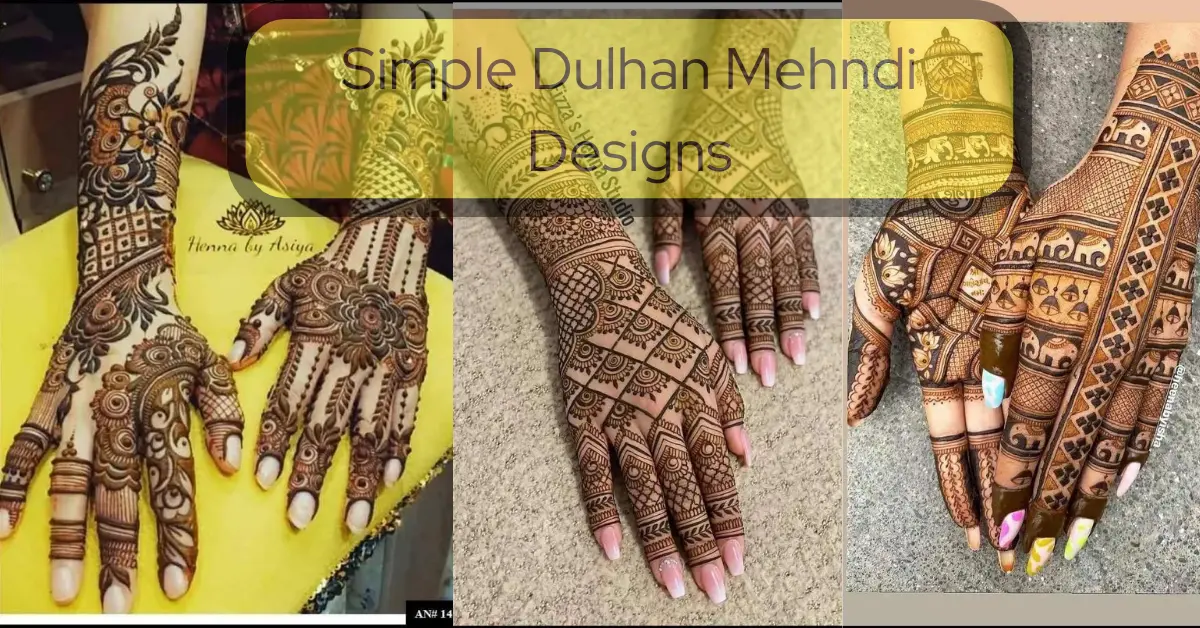 simple dulhan mehndi design
