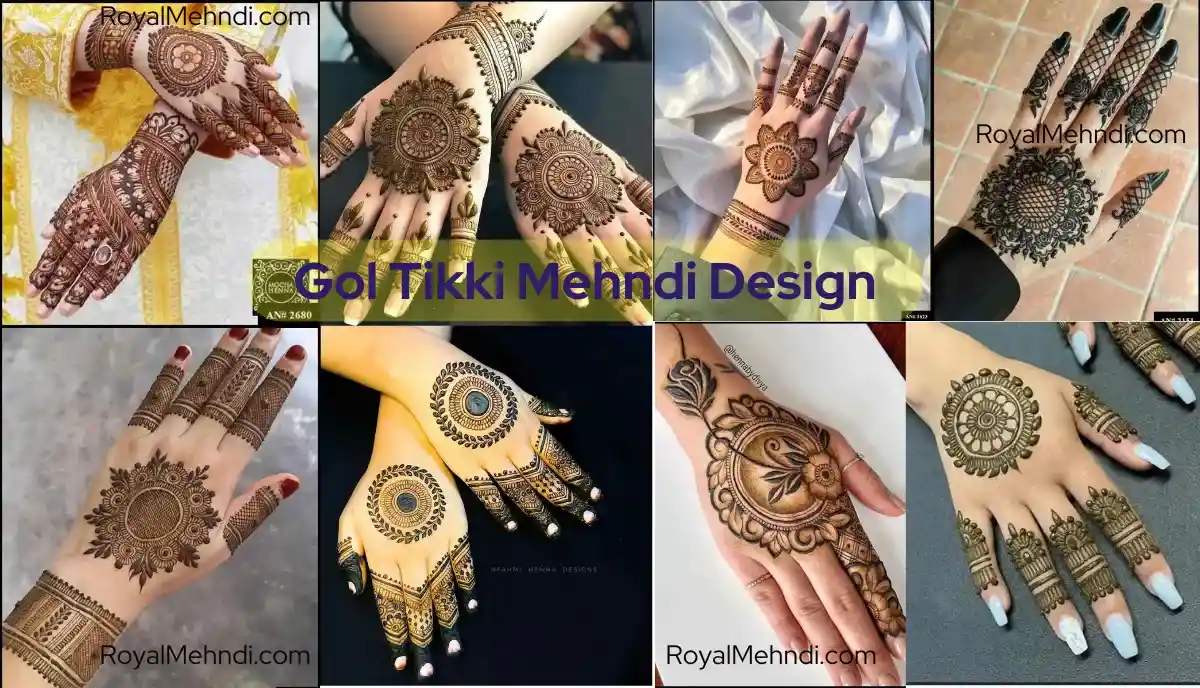 gol tikki mehndi design